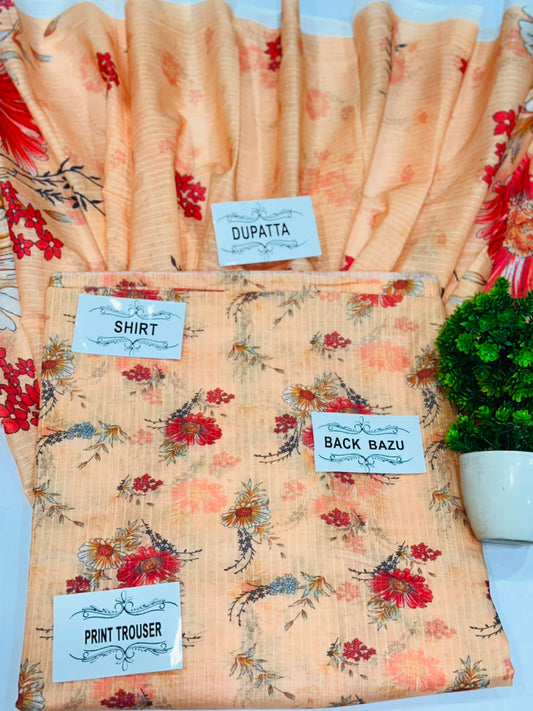 Degital Bana dora 3 Piece Lawn  Lawn dupata