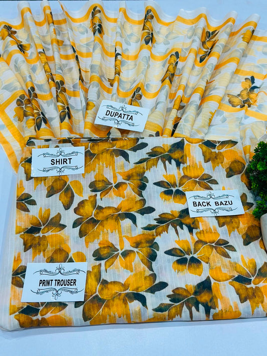 Degital Bana dora 3 Piece Lawn  Lawn dupata