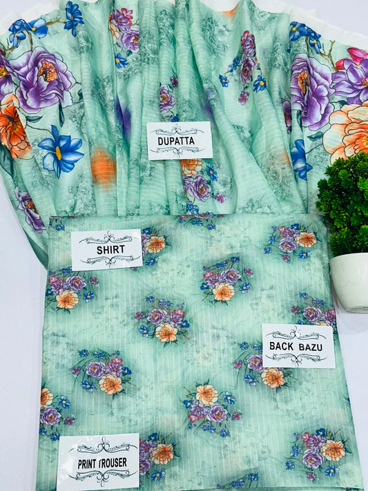 Degital Bana dora 3 Piece Lawn  Lawn dupata
